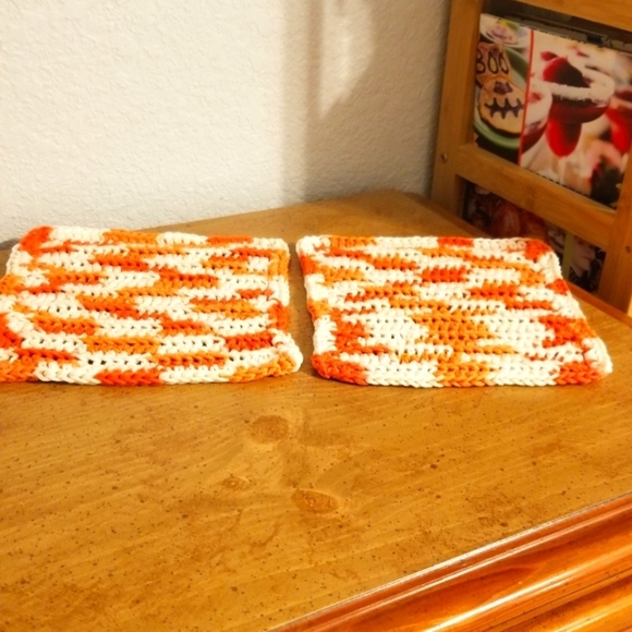 💞2/$20HAND CRAFTED Crocheted All Purpse 100% Cottn Reusable Bath or Dish Cloths - Picture 2 of 6